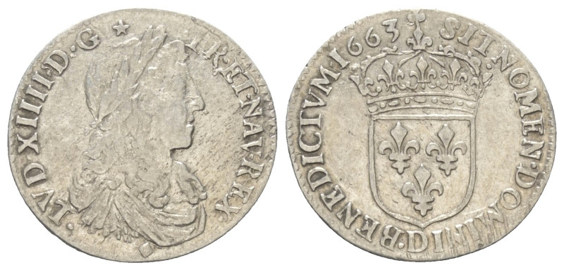 Frankreich. Königreich. Ludwig XIV. (1643 - 1715).

 5 Sols = 1/12 d'Écu (Silb...
