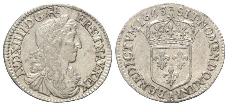 Frankreich. Königreich. Ludwig XIV. (1643 - 1715).

 5 Sols = 1/12 d'Écu (Silb...