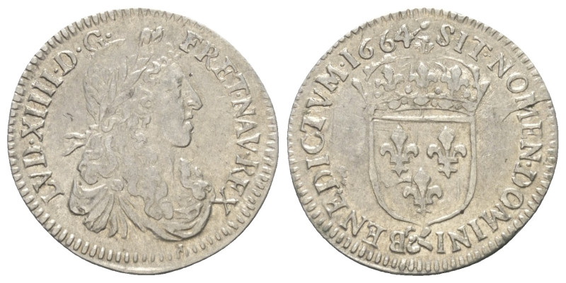Frankreich. Königreich. Ludwig XIV. (1643 - 1715).

 5 Sols = 1/12 d'Écu (Silb...