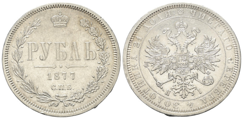 Russland. Zarenreich (bis 1917). Alexander II. (1855 - 1881).

 Rubel (Silber)...