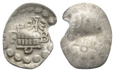 Schweiz. Fribourg - Stadt.

 Halbpfennig (Billon). o. J.
Vs: Burg zwischen F - B. Darüber Adler.

13 mm. 0,22 g. 

HMZ 2-251 d.
 Sehr schön.