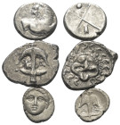 Griechische Münzen - Lots.


Apollonia Pontika / Thrakischer Chersones (Thrakien).

Lot (3 Stück, Silber): Drachme, Hemidrachme, Obol; ca. 4. Jhd...
