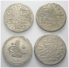 Islam - Lots.


Osmanen.
Abdülhamid I. (1187 - 1203 H. / 1774 - 1789) und Selim III. (1203 - 1222 H. / 1789 - 1807).

Lot (4 Stück, Silber): 
1...