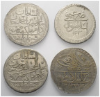 Islam - Lots.


Osmanen.
Abdülhamid I. (1187 - 1203 H. / 1774 - 1789) und Selim III. (1203 - 1222 H. / 1789 - 1807).

Lot (4 Stück, Silber): 
1...
