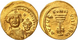 Byzantium, Heraclius i Heraclius Constantin 610-641,AV - solidus, Constantinople

Wspaniale zachowane detale, połysk. Rzadsza moneta w tym stanie za...