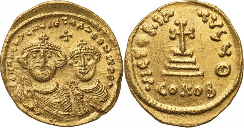 Byzantium, Heraclius i Heraclius Constantinus. Solidus 616-625, Constantinople
...