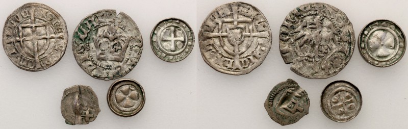A set of coins, denary Vilnius, Teutonic Order

Zestaw 5 monet z różnych lat. ...