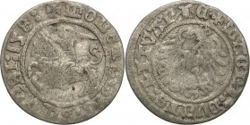 Sigismund I Old. Polgrosz (1/2 groszy (groschen) 1518 Vilnius

Data zapisana w postaci 158. Rzadsza moneta. Obiegowy egzemplarz, patyna.Ivanauskas 1...