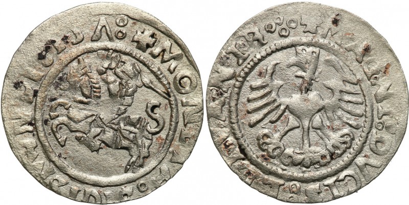 Sigismund I Old. Polgrosz (1/2 groszy (groschen) 1527, Vilnius

Odmiana z czte...