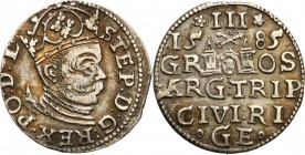 Stephan Batory. Trojak (3 grosze) 1585, Riga

Moneta w starej patynie. Rzadszy typ monety.Iger R.85.1i (R1)
Waga/Weight: Metal: Średnica/diameter: ...