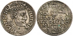 Sigismund III Vasa. Trojak (3 grosze) 1598, Olkusz

Delikatna patyna.Iger O.98.4e&nbsp; 
Waga/Weight: Metal: Średnica/diameter: 


Stan zachowan...