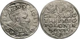 Sigismund III Vasa. Trojak (3 grosze) 1591, Poznan/Posen

Na awersie SIG 3 i szeroka twarz króla na awersie.Ładny egzemplarz, połysk.Iger P.91.4.b
...