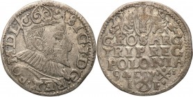 Sigismund III Vasa. Trojak (3 grosze) 1594, Poznan/Posen

Na rewersie litery V-I i POLONIA.Patyna.Iger P.94.3.a
Waga/Weight: 2,07 g Ag Metal: Średn...