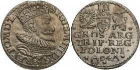 Zygmunt lll Waza. Trojak (3 grosze) 1594, Malbork

Trojak podobny do odmiany M.94.1.a, ale otwartą literą o w słowie GROS na rewersie.Bardzo ładny, ...