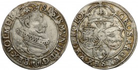 Sigismund III Vasa. Szostak (6 groszy) 1623, Cracow

Data po bokach korony rozdzielona nominałem VI.Delikatny połysk, patyna. Rzadki typ monety.Kopi...