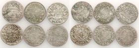 Sigismund III Vasa. Grosz Cracow 1609-1614 set. 6 pieces

Egzemplarze w różnych patynach, różne daty.
Waga/Weight: Srebro Metal: Średnica/diameter:...