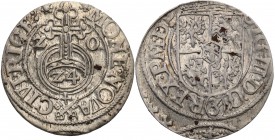 Sigismund III Vasa. Poltorak 1620 Riga

Odmiana z kluczami na rewersie w napisie otokowym.Minimalnie przetarte najwyższe elementy monety, połysk.Kop...