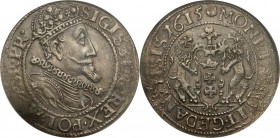 Sigismund III Vasa. Ort 1615 Danzig/ Gdansk

Odmiana orta z kropką nad łapą niedźwiedzia. Niedobity egzemplarz, patyna.
Waga/Weight: Metal: Średnic...