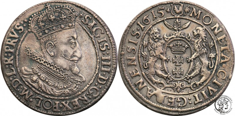 Sigismund III Vasa. Ort (18 groszy) 1615, Danzig/ Gdansk

Wiekowa patyna, przy...