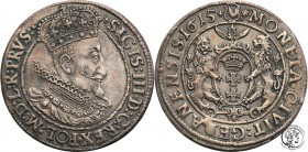 Sigismund III Vasa. Ort (18 groszy) 1615, Danzig/ Gdansk

Wiekowa patyna, przyzwoicie zachowane detale.Shatalin/Grendel GD15b-5 (R)
Waga/Weight: 6,...