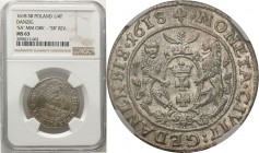 Sigismund III Vasa. Ort (18 groszy) 1618, Danzig/ Gdansk NGC MS63 (2 MAX)

Aw.: Popiersie w koronie i zbroi z wyłożonym krótkim koronkowym kołnierze...