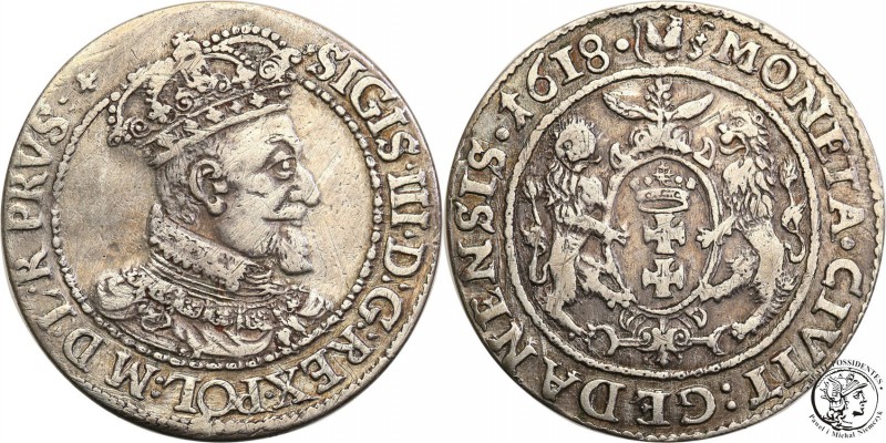 Sigismund III Vasa. Ort (18 groszy) 1618, Danzig/ Gdansk

Przetarty egzemplarz...