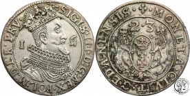 Sigismund III Vasa. Ort (18 groszy) 1623, Danzig/ Gdansk

Na awersie końcówka PRV, skrócona data nad tarczą herbową na rewersie. Przyzwoicie zachowa...