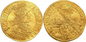 John II Casimir. Donaive of 2 Ducats (Dukaten) 1651, Danzig/ Gdansk - RARE R6-R7

Aw.: Popiersie króla w koronie i w zbroi okrytej płaszczem. Na pie...