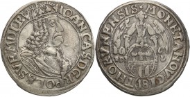John II Casimir. Ort (18 groszy) 1661 HD-L, Torun

Aw.: Popiersie króla w prawo, w koronie i zbroi okrytej płaszczem. Na piersi Order Złotego Runa. ...