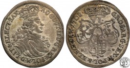 Augustus II the Strong. Szostak (6 groszy) 1702, Leipzig

Aw.: Popiersie króla w prawo, w koronie i zbroi. W otoku: AUGUSTUS II D G REX POL &amp; M ...