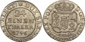 Augustus III the Sas. 1/24 Taler (thaler) 1756, Dresden

Pięknie zachowana moneta.Khant 591; Kopicki 11261
Waga/Weight: 1,94 g Ag Metal: Średnica/d...
