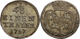 Augustus III the Sas. 1/48 Taler (thaler), Dresden

Bardzo ładny egzemplarz, złocista patyna. Kopicki 11213; Khant 606
Waga/Weight: 1,09 g Ag Metal...