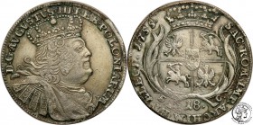 Augustus III the Sas. Ort (18 groszy) 1755 EC, Leipzig

Resztki połysku, patyna.Kahnt 688d
Waga/Weight: 5,58 g Ag Metal: Średnica/diameter: 


S...