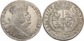 Augustus III the Sas. Ort (18 groszy) 1755 EC, Leipzig

Duże, masywne popiersie króla. Brosza płaszcza z jedną kropką.Ładnie zachowane detale, delik...