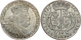 Augustus III the Sas. Ort (18 groszy) 1756, Leipzig

Szerokie, masywne popiersie króla. Bardzo ładny egzemplarz z zachowanym połyskiem menniczym i ł...
