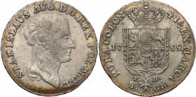 Stanislaus Augustus Poniatowski. 2 zloty (8 groszy) 1789 EB, Warsaw

Bardzo dobrze&nbsp; zachowane detale, ryski, patyna. Ładna moneta.Plage 342; Pa...