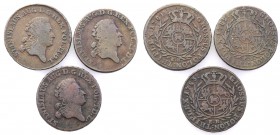 Stanislaus Augustus Poniatowski. Trojak (3 grosze) 1781-1783 EB, Warsaw - set of 3 coins

Zestaw 3 trojaków z różnych lat. Rzadki rocznik 1782 (Iger...