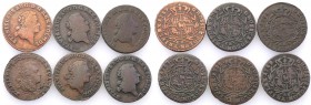 Stanislaus Augustus Poniatowski. Trojak (3 grosze) 1788-1789 EB, Warsaw - set of 6 coins

Zestaw 6 trojaków z lat 1788/89. Czytelne egzemplarze, pat...