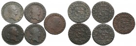 Stanislaus Augustus Poniatowski. Trojak (3 grosze) 1770 G, Warsaw - set of 5 coins

Zestaw 5 monet. Ładne czytelne egzemplarze. Patyna.Iger WA.70.1....