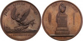 Poland. November Uprising. Medal z 1831 r

Aw.: Orzeł ze sztandarem polsko-litewskim powyżej napis: FATA ASPERA VINCES, na dole 7 SEPTEMBRE 1831Rw.:...
