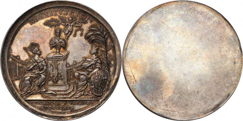 Medal. Courland 1762, jednostronny, silver - RARE

Medal wybity z okazji ponow...