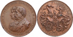 Poland. Medal na pamiątke 25 lecia ślubu, 1896 brąz

Drobne obicia rantu, Brązowa patyna.
Waga/Weight: 49,52 g brąz Metal: Średnica/diameter: 50 mm...