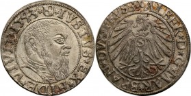 Prussia Duke. Albrecht grosz 1543, Konigsberg

Ładny egzemplarz, delikatna patyna. Neumann:&nbsp; 45
Waga/Weight: Metal: Średnica/diameter: 


S...