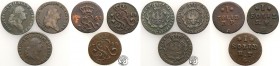 Prussia południowe/ Stanislaus Augustus Poniatowski. set of 6 coins.

W zestawie 3x grosz 1797/8 Wrocław, oraz szeląg 1768Patyna. Czytelne egzemplar...