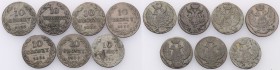 Poland XIX w./Russia. 10 groszy 1835-1839 MW, Warsaw set of 7 pieces

Patyna. Roczniki: 1835-1839
Waga/Weight: Metal: Średnica/diameter: 


Stan...
