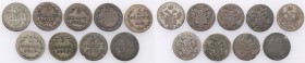 Poland XIX w./Russia. 5 groszy 1825-1839, Warsaw set of 9 pieces

Patyna. Roczniki: 1825-1839
Waga/Weight: Metal: Średnica/diameter: 


Stan zac...