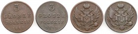 Poland XlX w. / Russia. 3 Grosze Polskie (Trojak) 1828-1829, Warsaw set of 2 pieces

Patyna. Roczniki 1828-1829
Waga/Weight: Metal: Średnica/diamet...