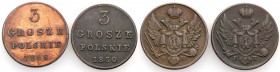 Poland XlX w. / Russia. 3 Grosze Polskie (Trojak) 1828-1830 FH, Warsaw set of 2 pieces

Patyna. Roczniki 1828-1829
Waga/Weight: Metal: Średnica/dia...