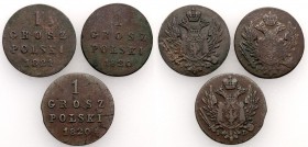 Poland XlX w. / Russia. Grosz Polski 1820-1821 IB, Warsaw set of 3 pieces

Patyna. Roczniki 1820-1821
Waga/Weight: Metal: Średnica/diameter: 


...
