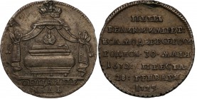 Russia. Jeton for Peter's I death, 1725, silver

Rzadka pozycja sporadycznie pojawiająca się w sprzedaży.Bardzo ładny, świeży egzemplarz. Zachowany ...